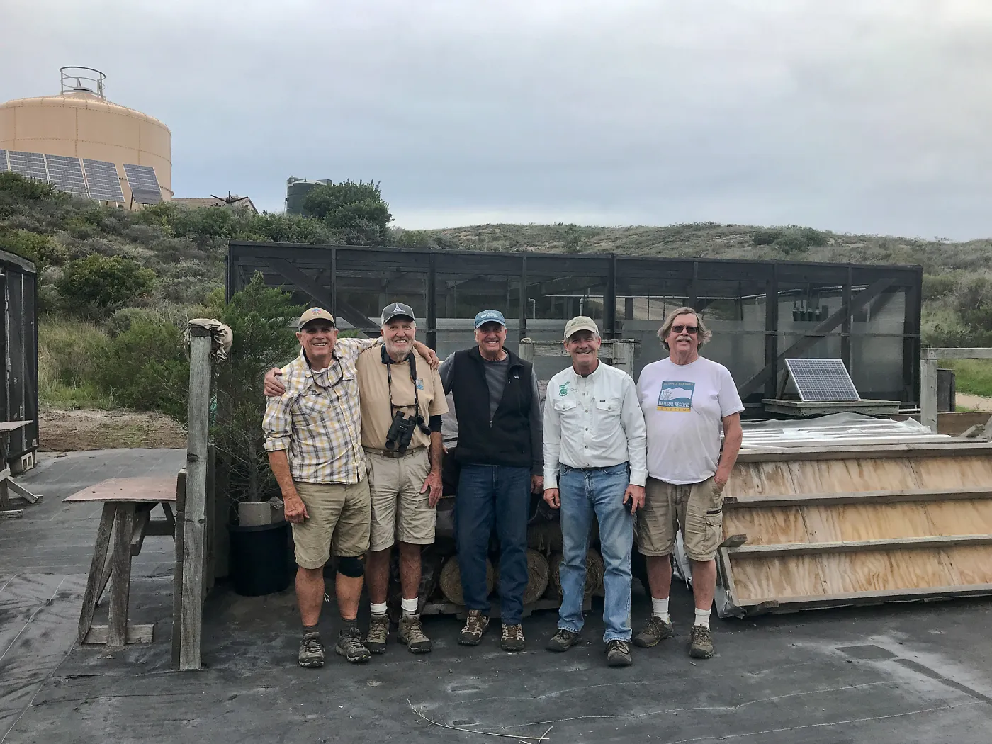 Richard Powell, John Kuizenga, Dennis Houghton, Greg (Channel Islands Restoration Staff person), Peter Schuyler, NPS Nursery