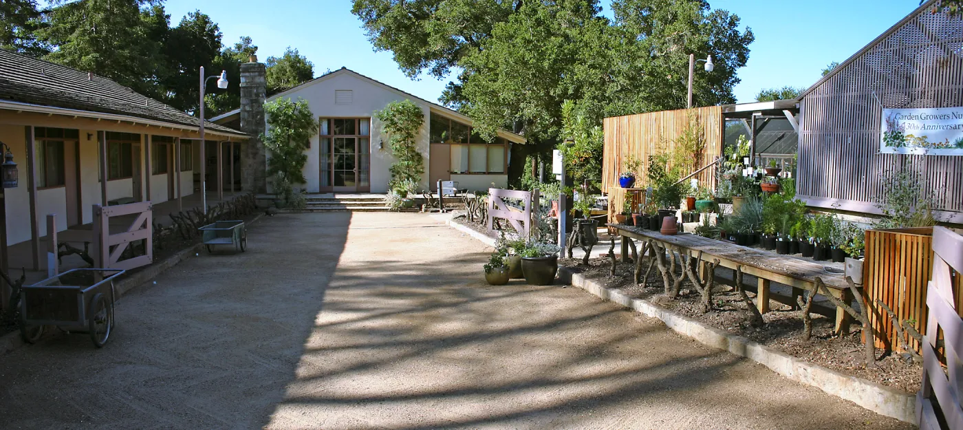 North Wing, Blaksley Library, Garden Growers Nursery, and Courtyard