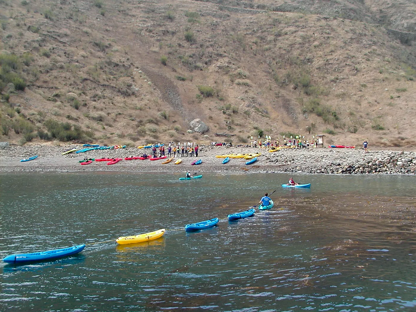 Santa Barbara Island trip, Kayak line