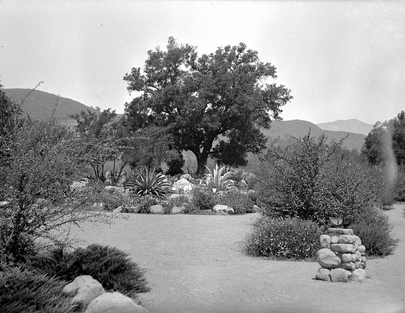 Photo of pond from early 1930s before construction of Kiosk