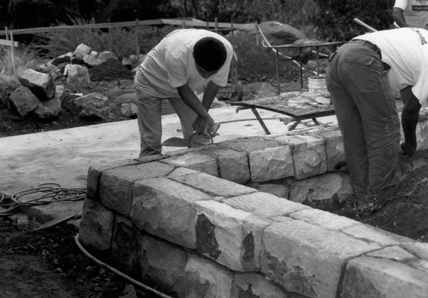 Stone walls (under construction) - Home Demonstration Garden