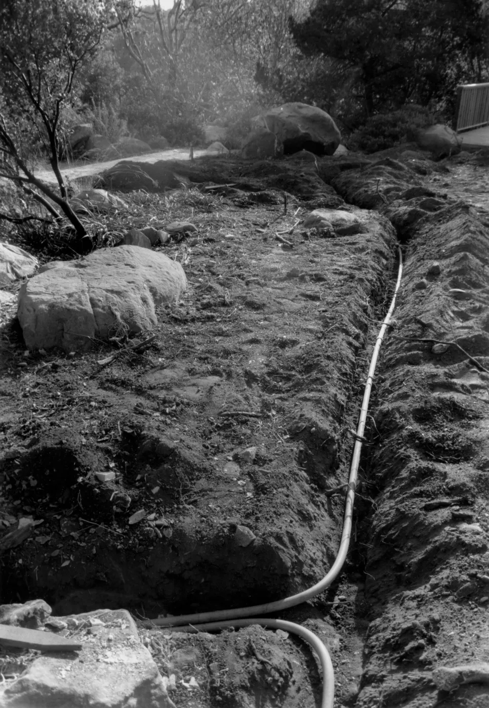 Irrigation lines, Home Demonstration Garden construction