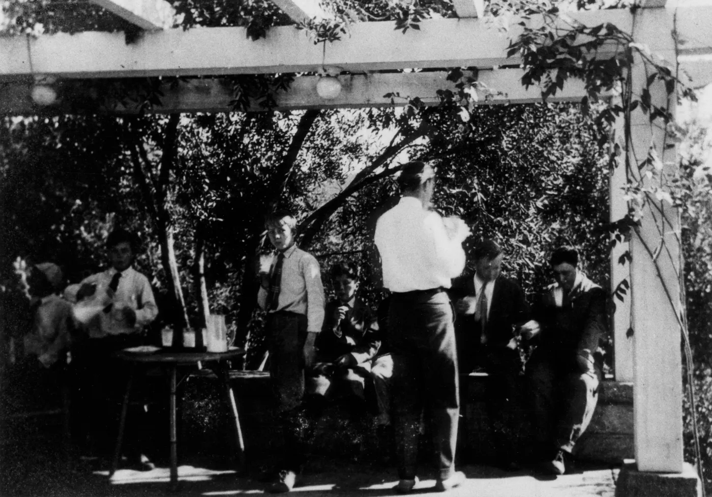 Gane / Lotterhos, boys at event, Gane / Lotterhos, location of Santa Barbara School in 1910