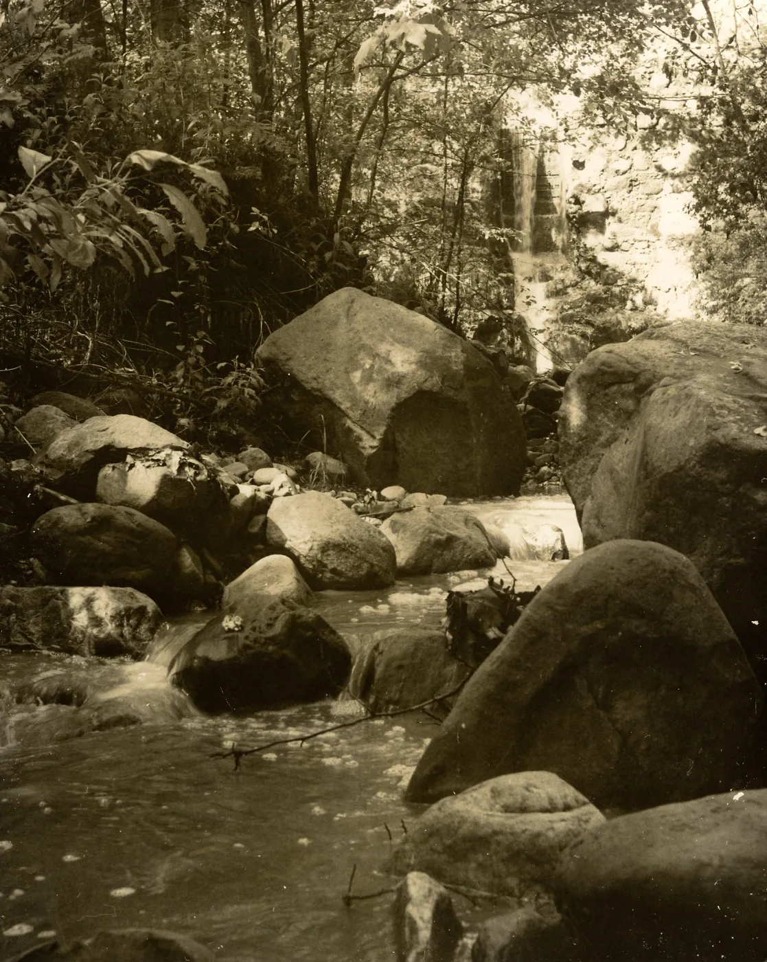 Mission Creek below dam, 1960's
