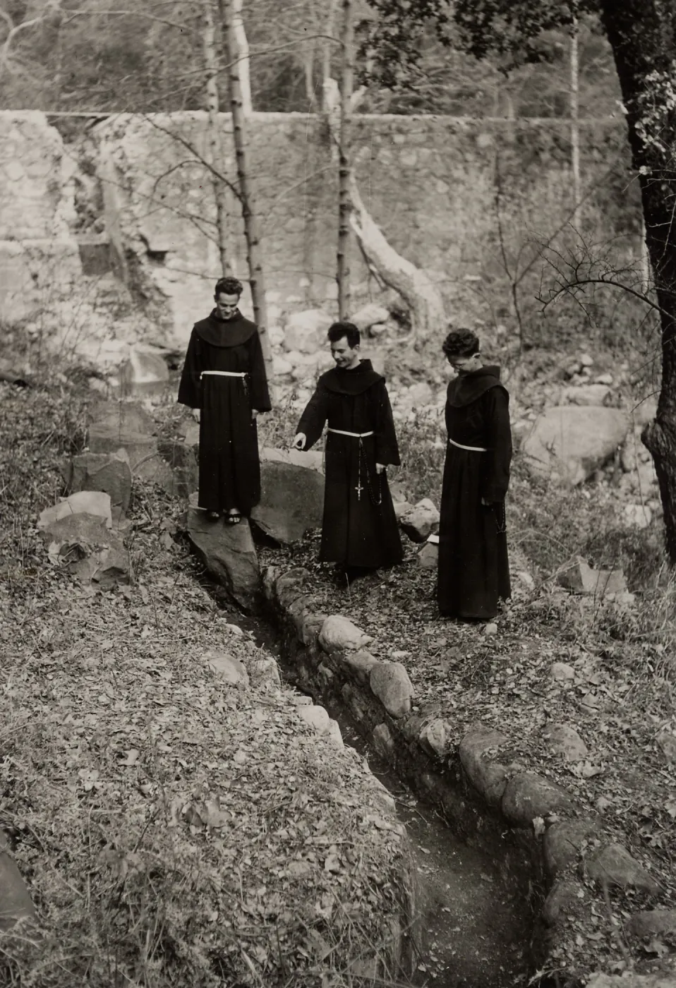 Friars at Old Mission Aqueduct