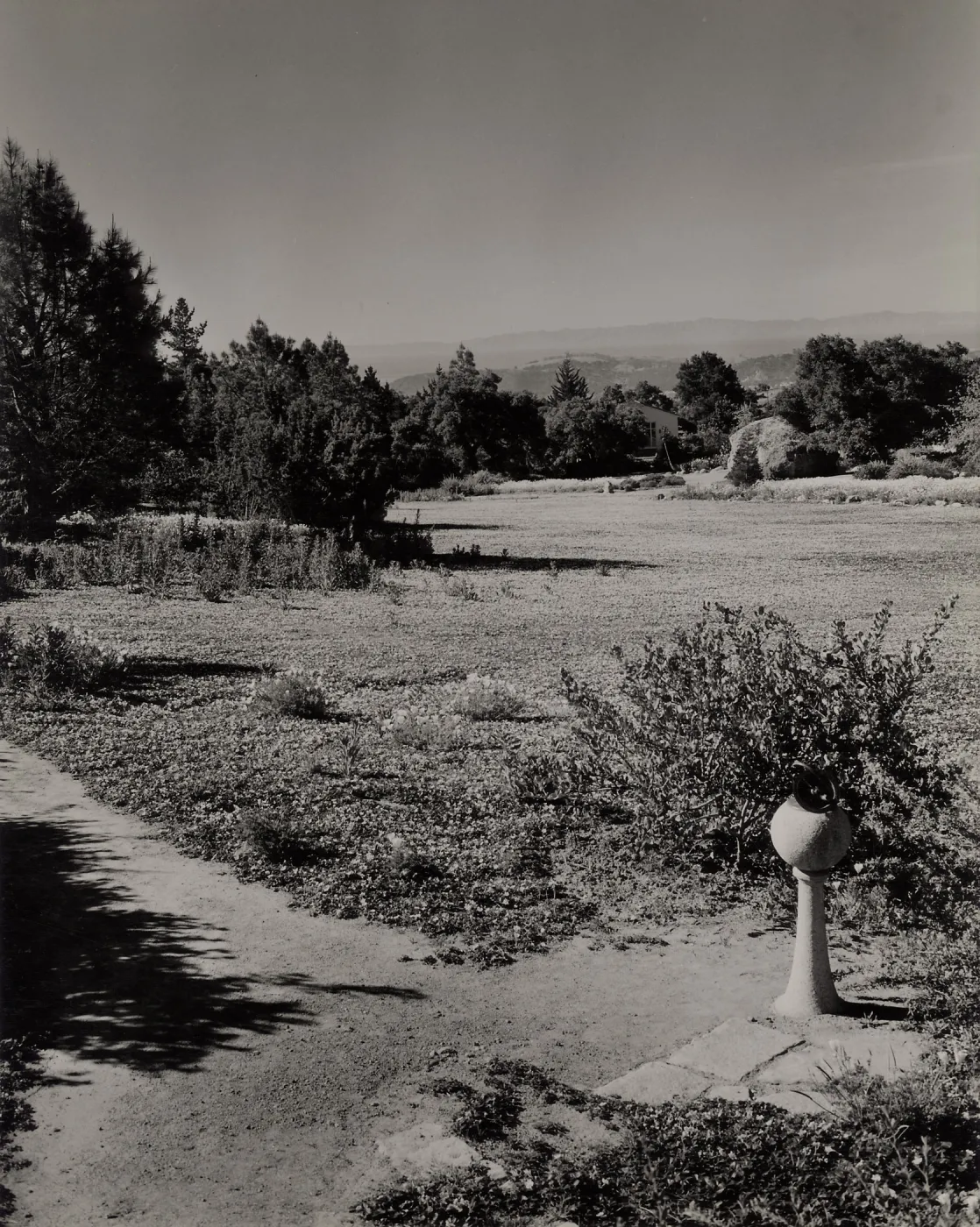 sundial at top of Meadow, ocean view, ©Josef Muench
