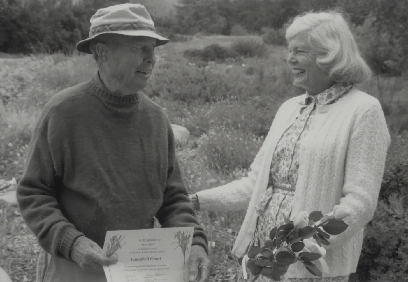 Campbell Grant and Lou Grant at the 1991 Volunteer Luncheon