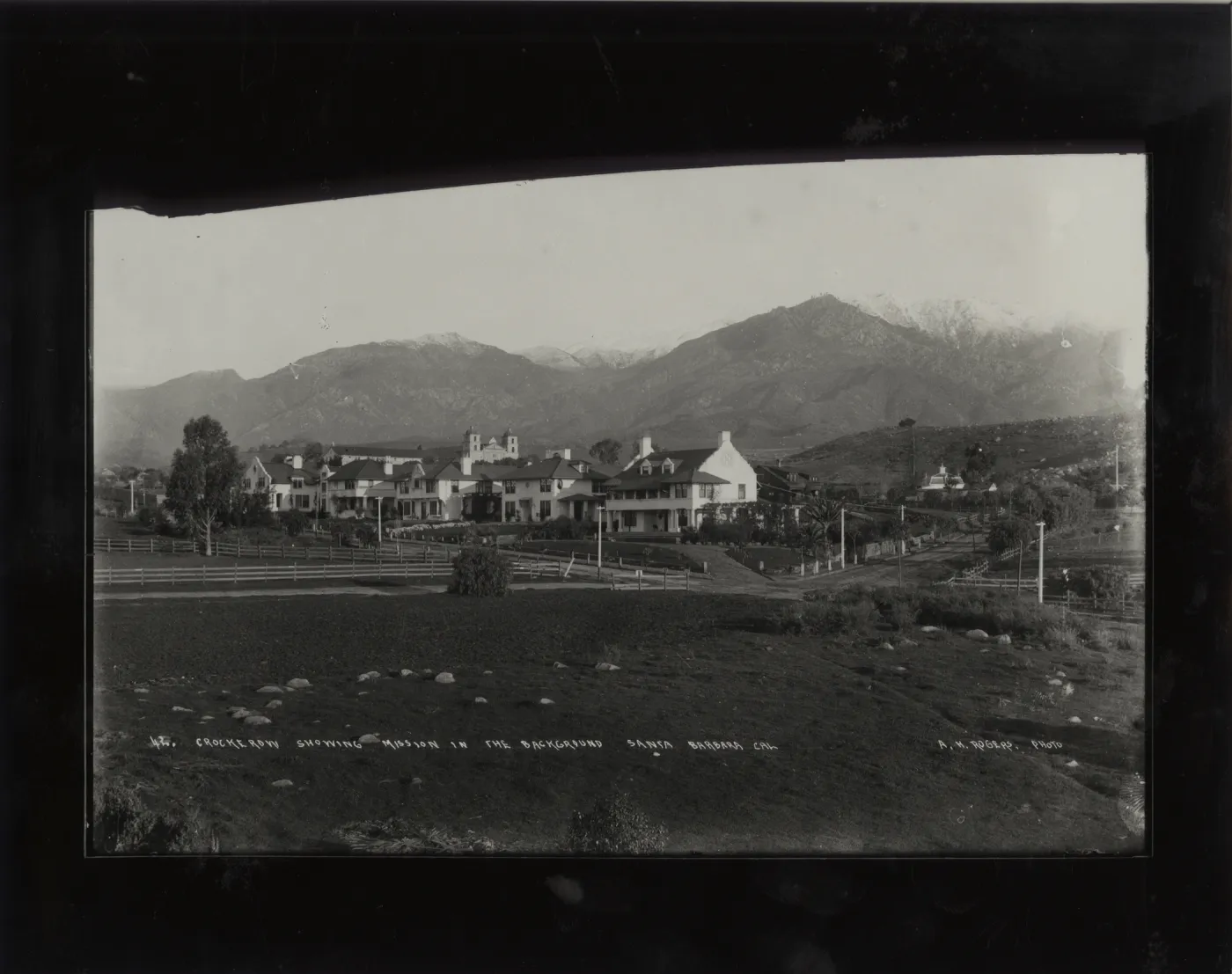 Crocker Row with Mission behind, Santa Barbara