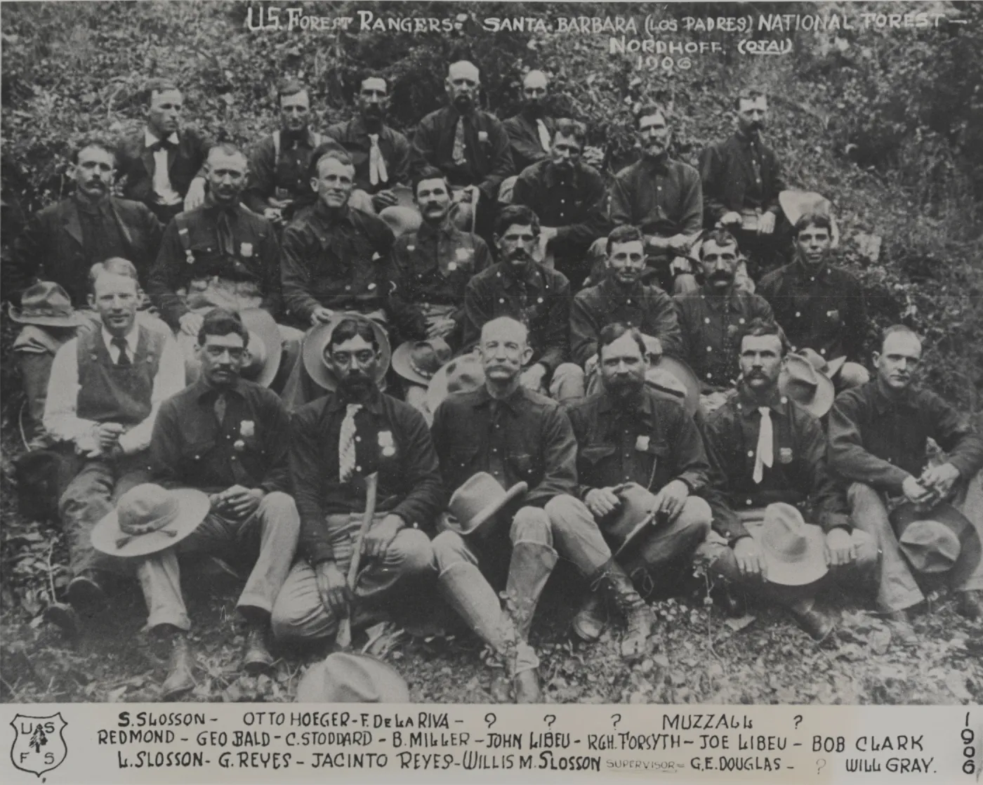 U.S Forest Rangers - Santa Barbara (Los Padres) Nation Forest - Nordhoff 1906