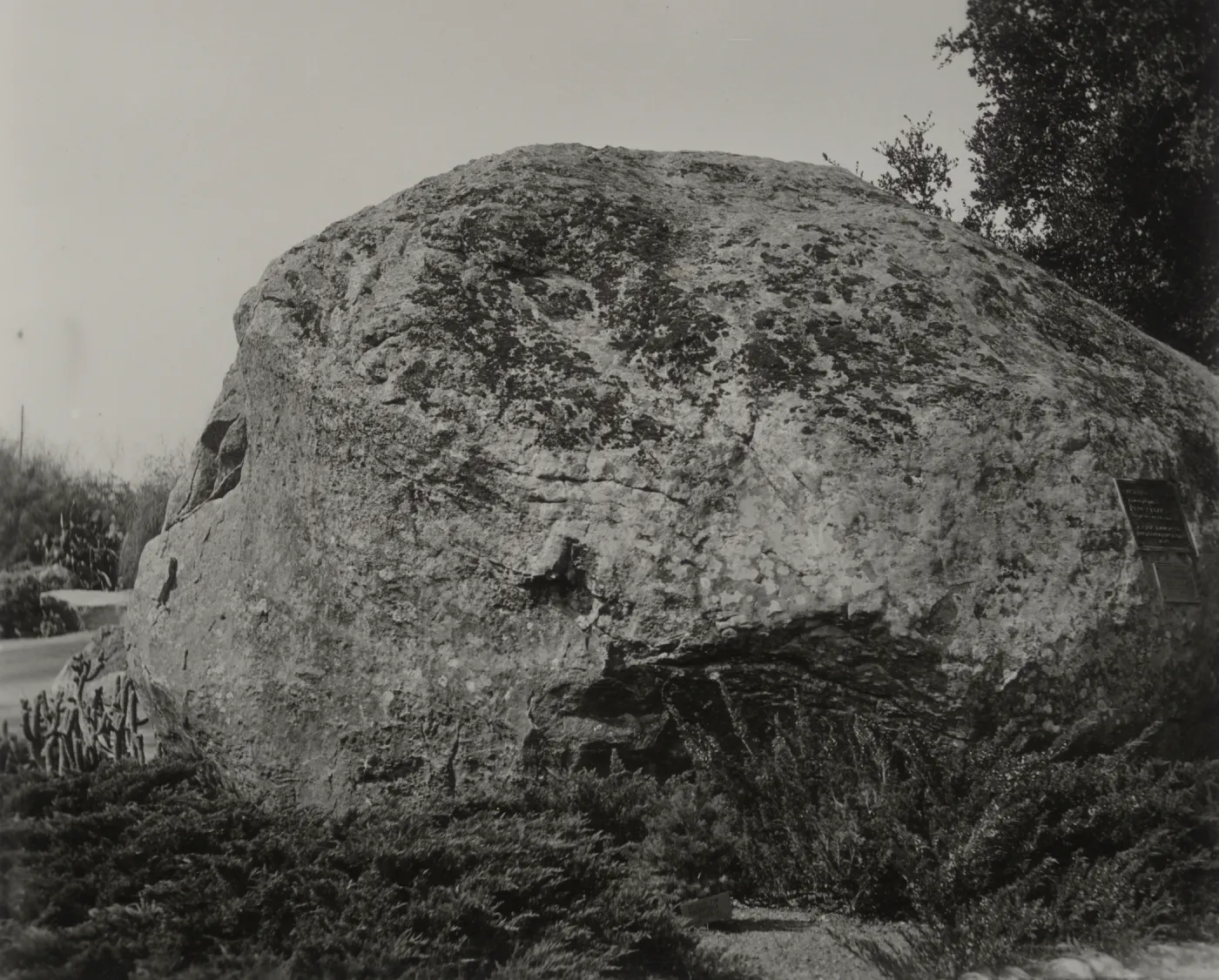 Blaksley Boulder with dedication plaque