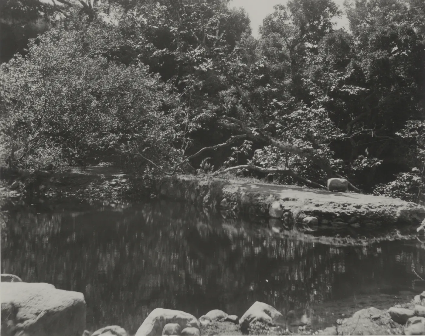 pool above the Mission Dam, circa 1920's