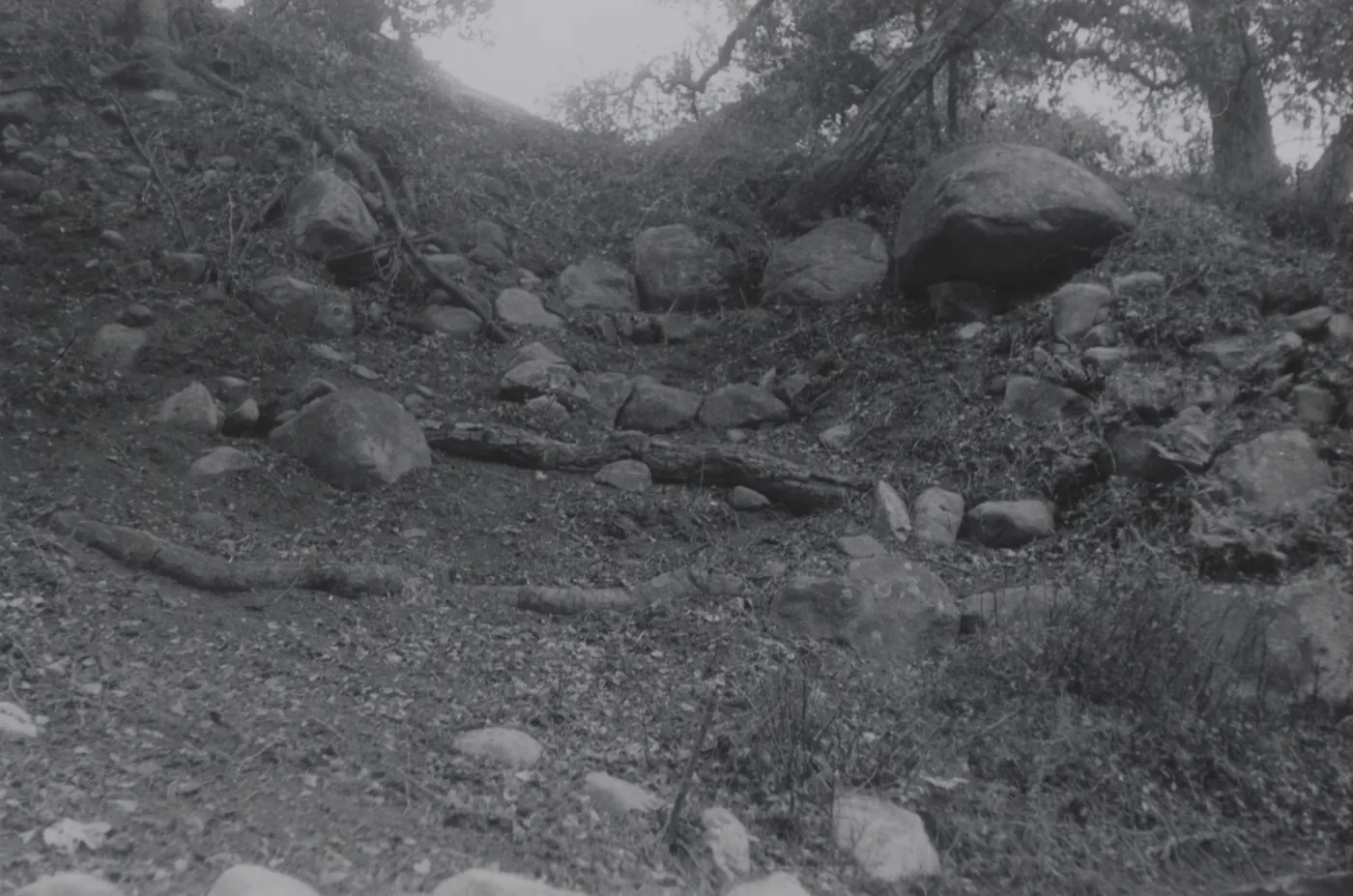 preparing the Indian Steps slope, 1957