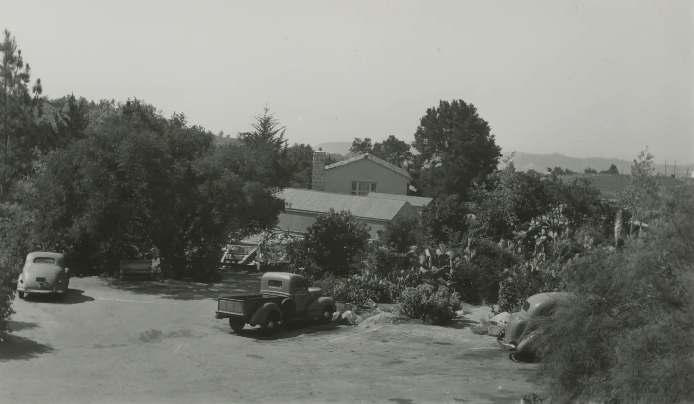 old buildings in courtyard, 1942