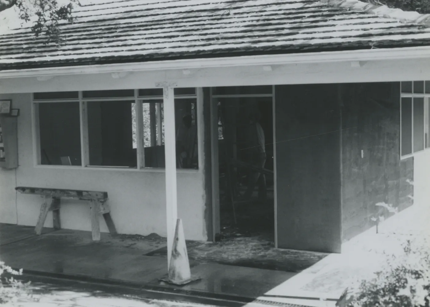 Garden Shop construction, addition to North Wing Research Building