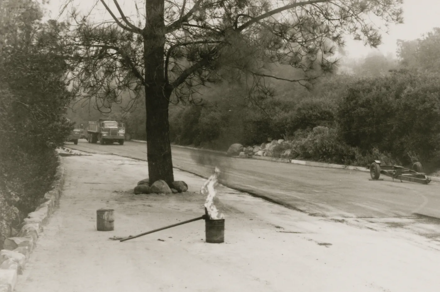 paving the Parking lot, 1968