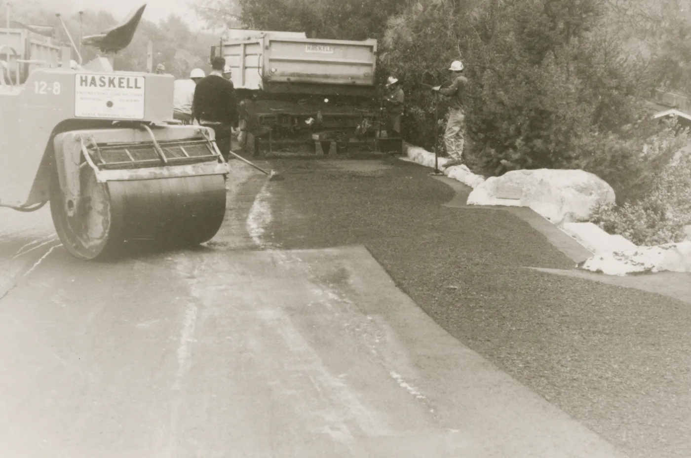 paving the Parking lot, 1968