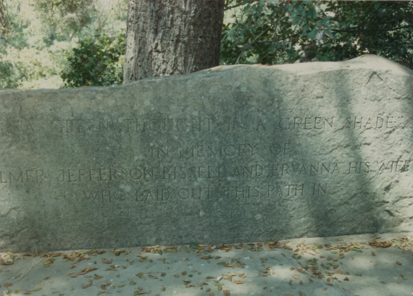 Elmer and Ervanna Bissell Bench, 1941