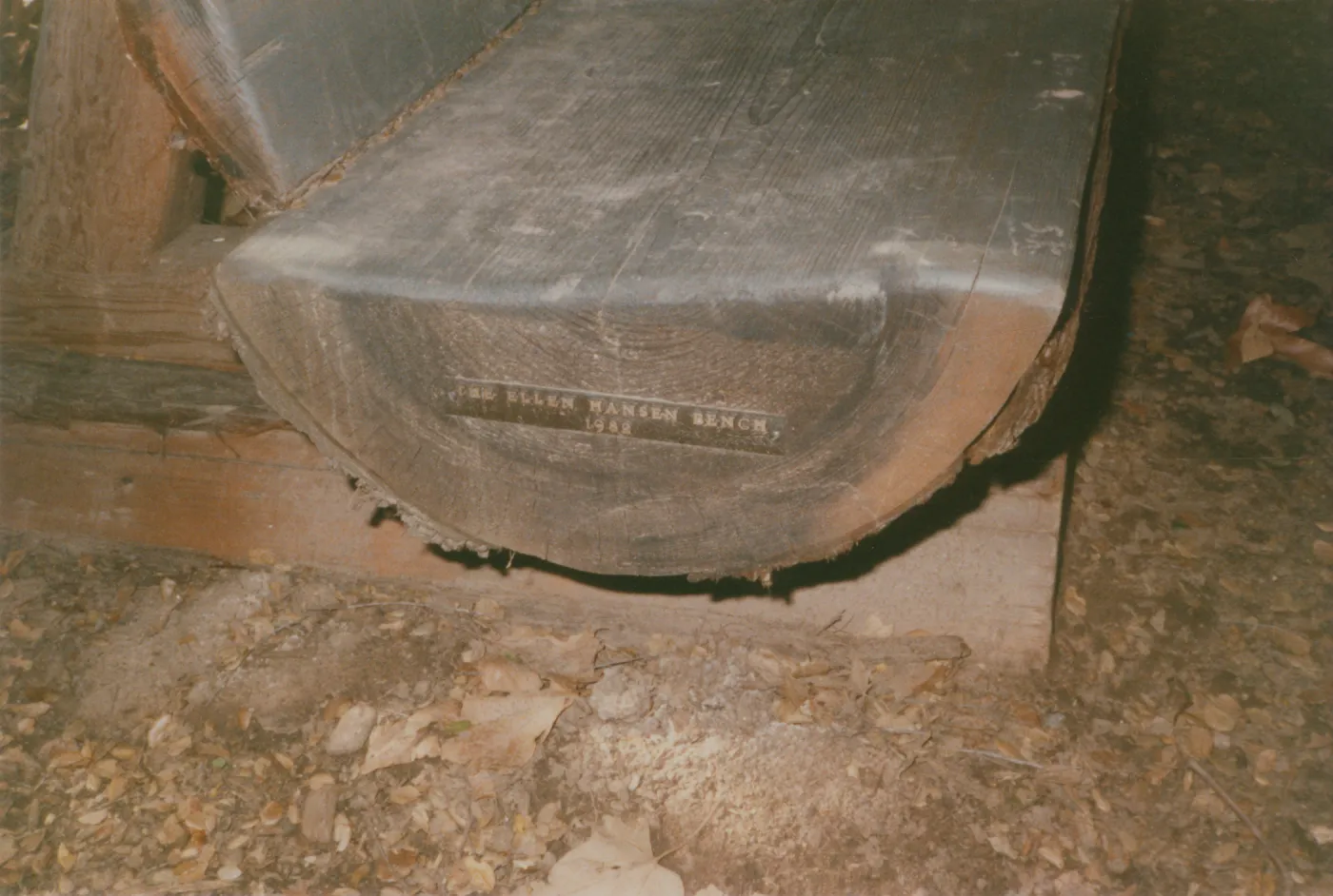 Ellen Hansen Bench, 1982