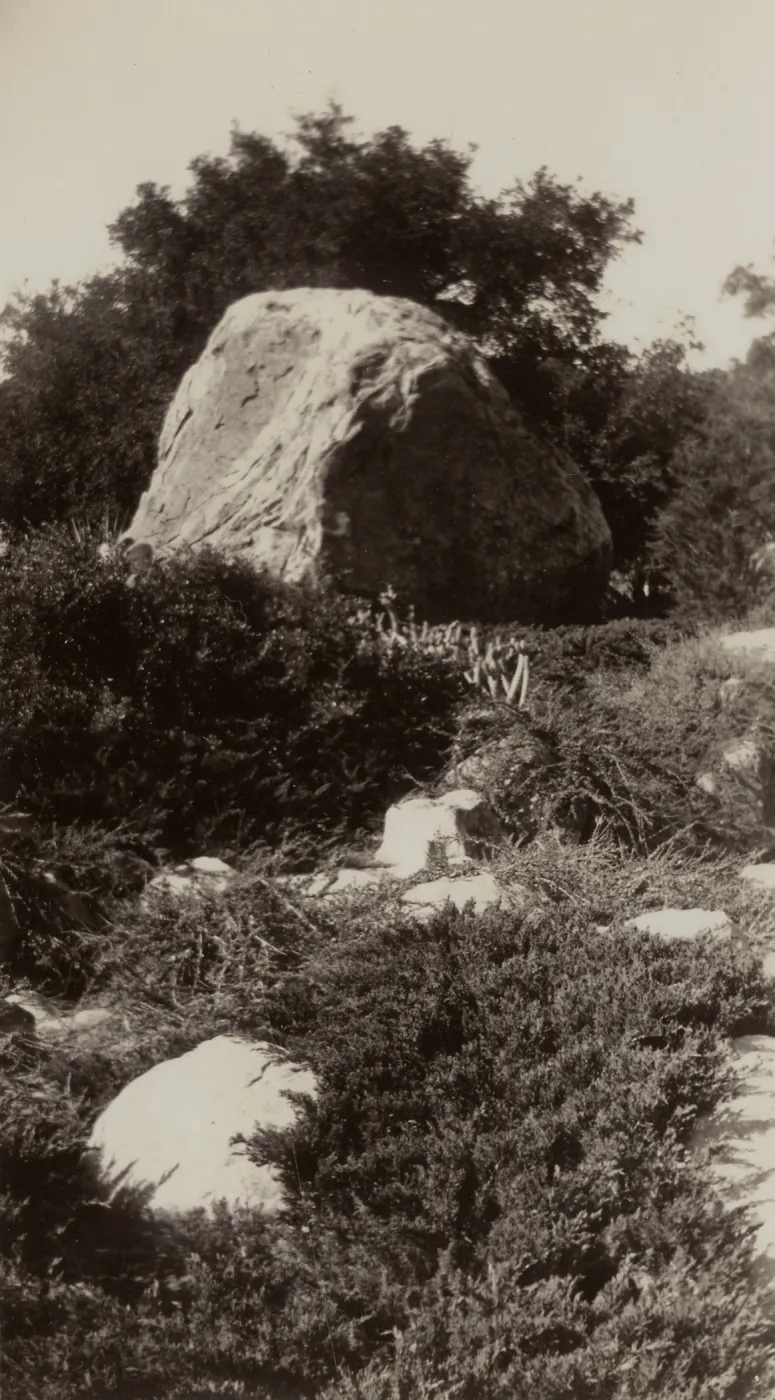 Blaksley Boulder, SBBG, circa 1933, 1930s