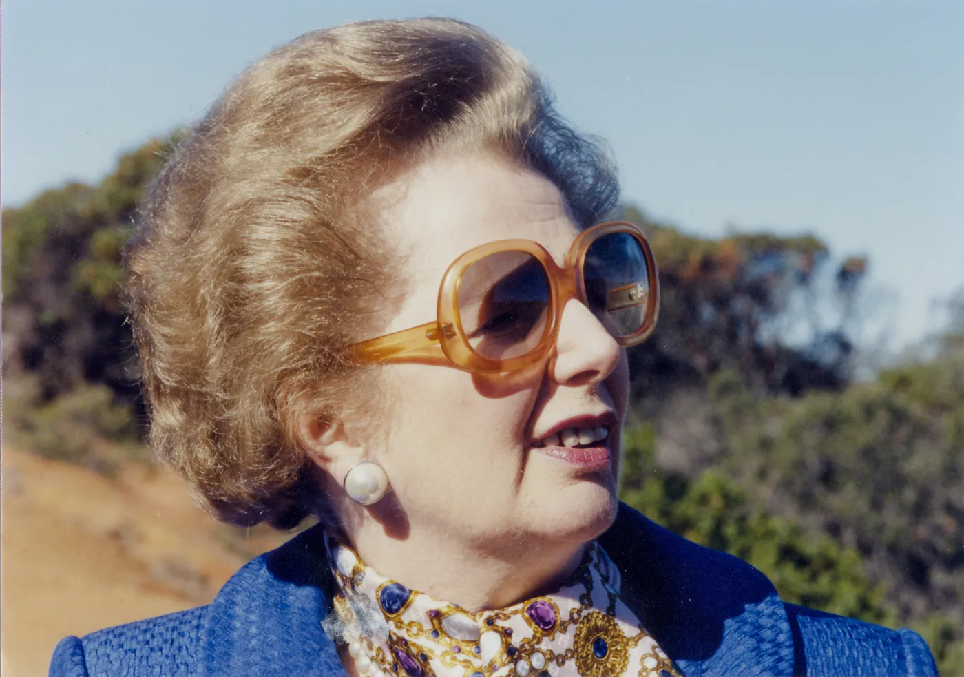 Margaret Thatcher visits Santa Cruz Island
