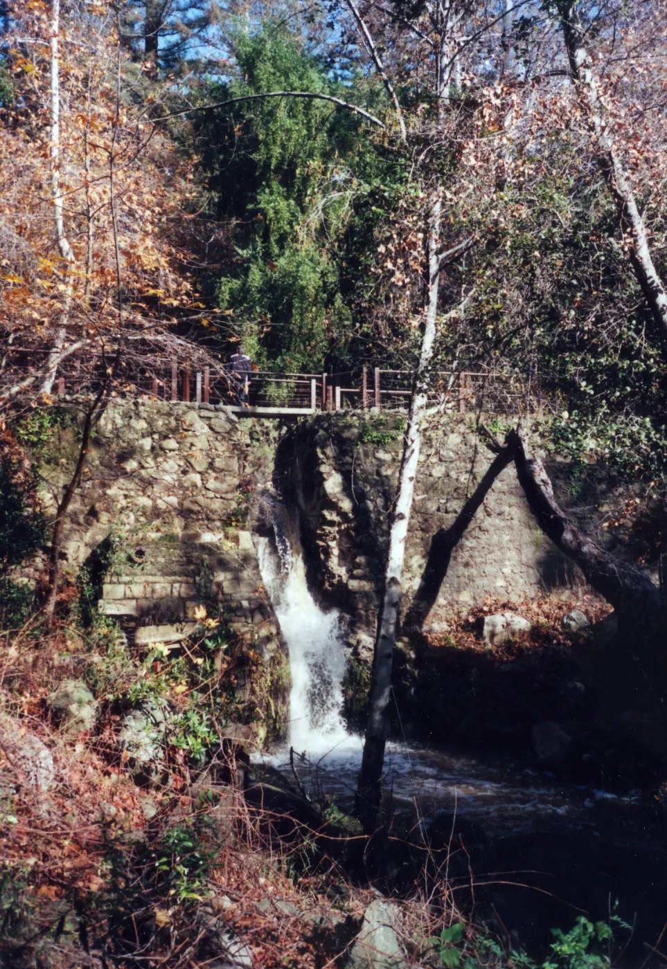 Waterfall at Mission Dam after rainstorm