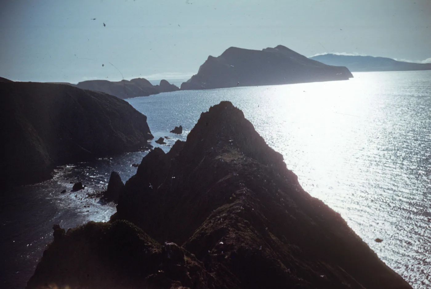 Sunset, Looking West to Big Anacapa and Santa Cruz Islands