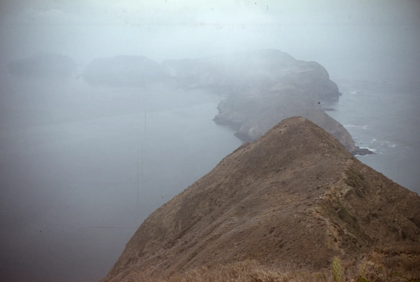 Fog drifting across Middle & East Anacapa Island, from West Anacapa Island