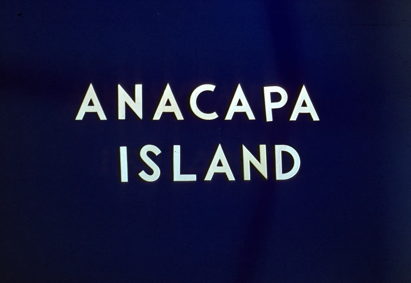 'Anacapa Island' Sign