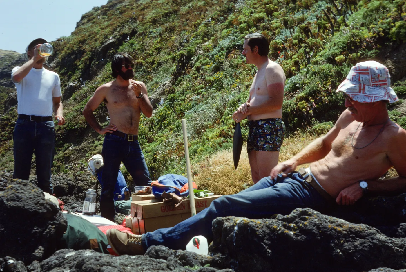 Middle Anacapa Island; Paul Collins, Eric Hochberg, Chuck Woodhouse, Don Johnson