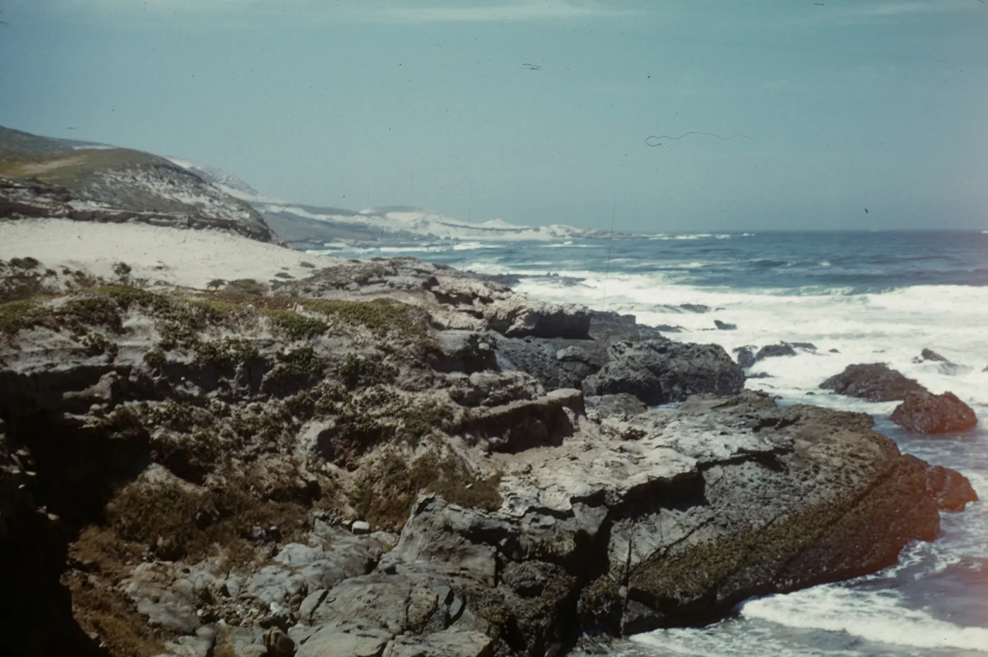 San Miguel Island, north of Green Mountian at center of Simonton Cove, looking toward Otter Harbor