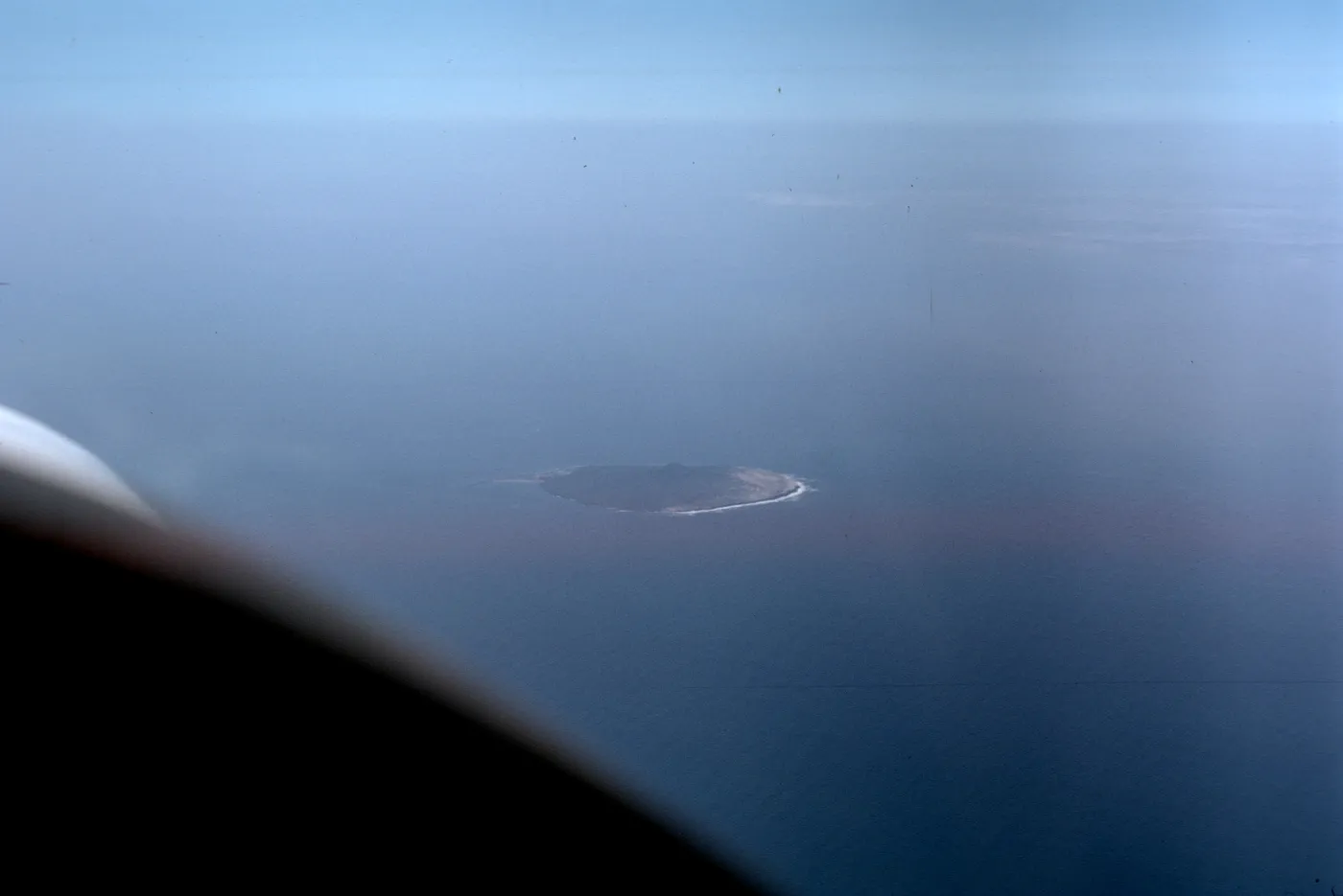 San Martin Island from the air