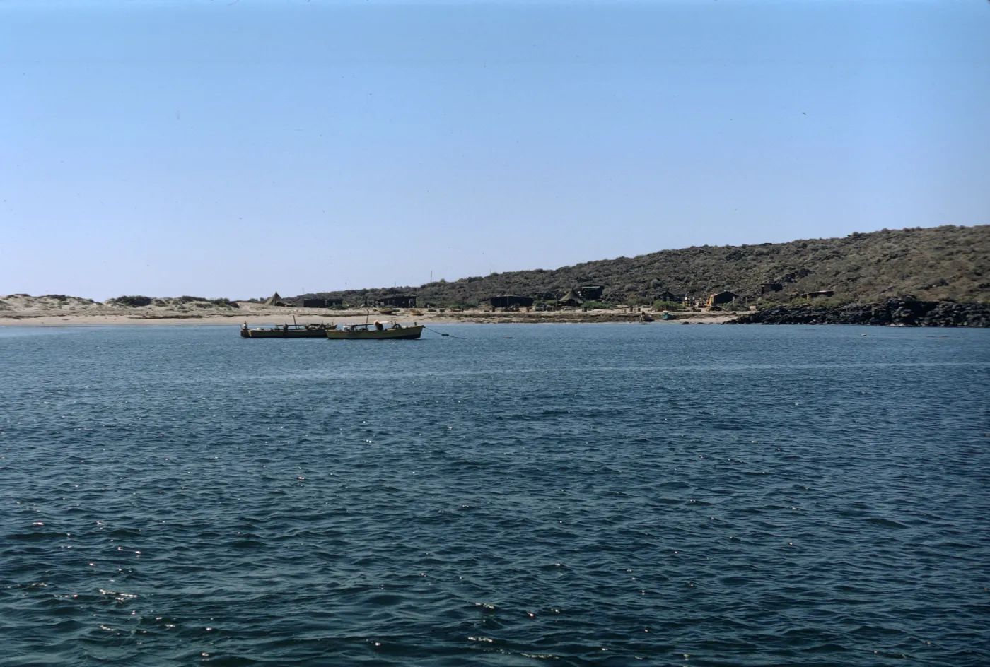 boats anchored in San Martin Island cove