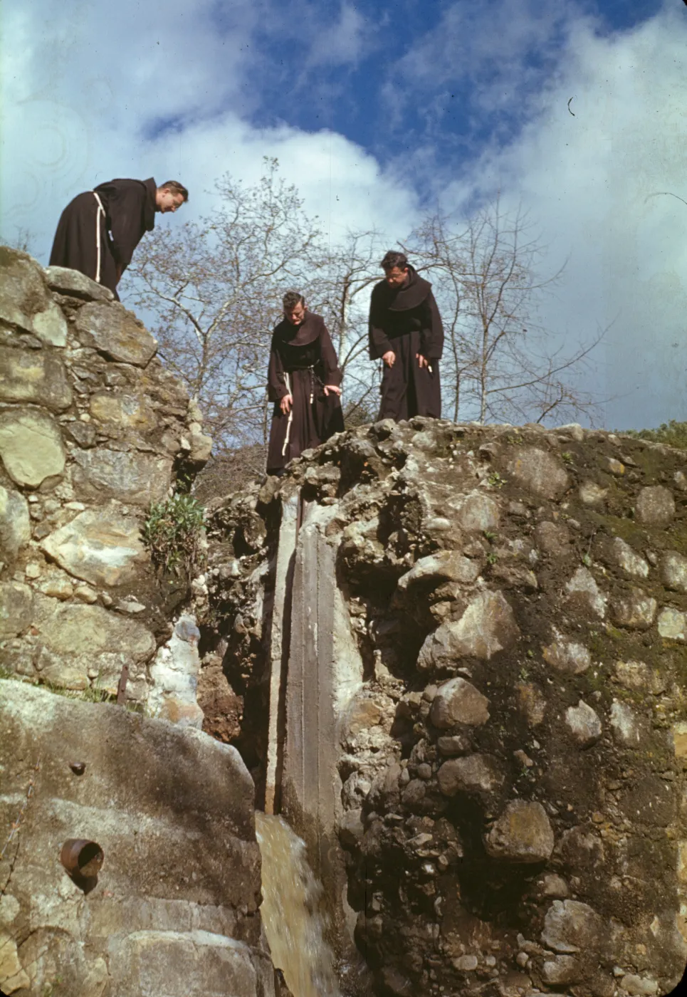 Padres (friars) on Mission Dam