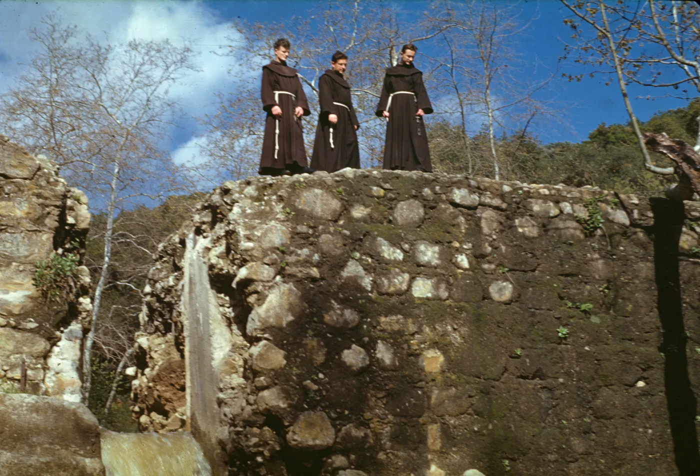 Padres (friars) on Mission Dam