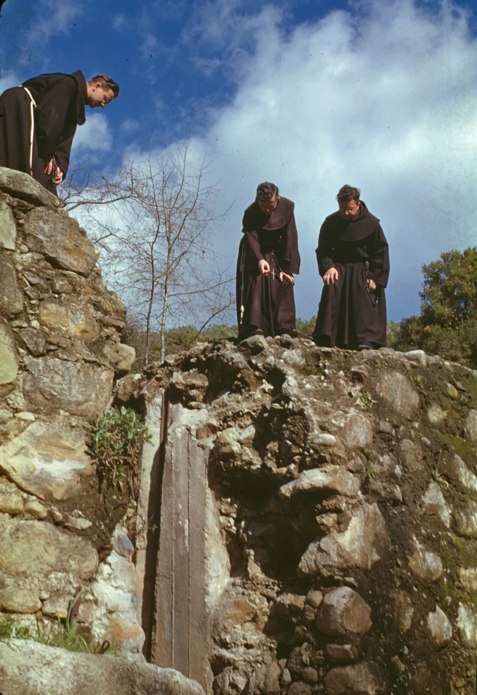 Padres (friars) on Mission Dam