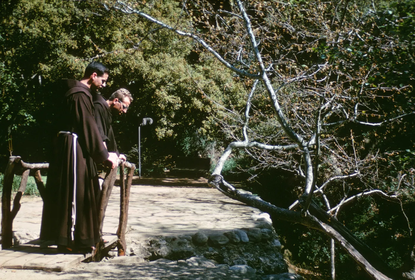 Padres (friars) on Mission Dam 1965