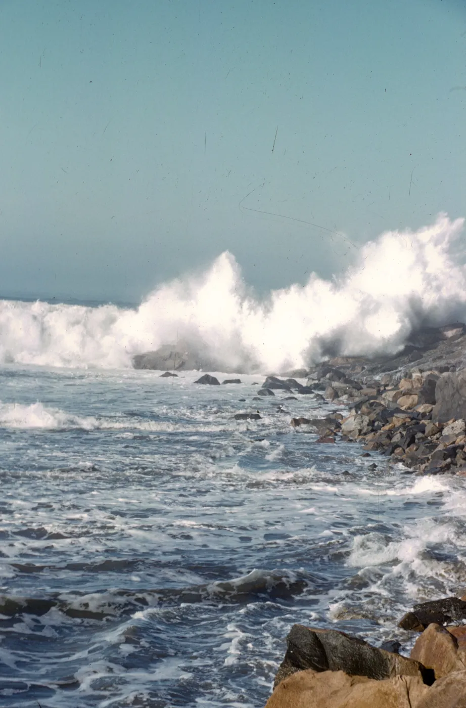 ocean surf at Morro Rock Beach