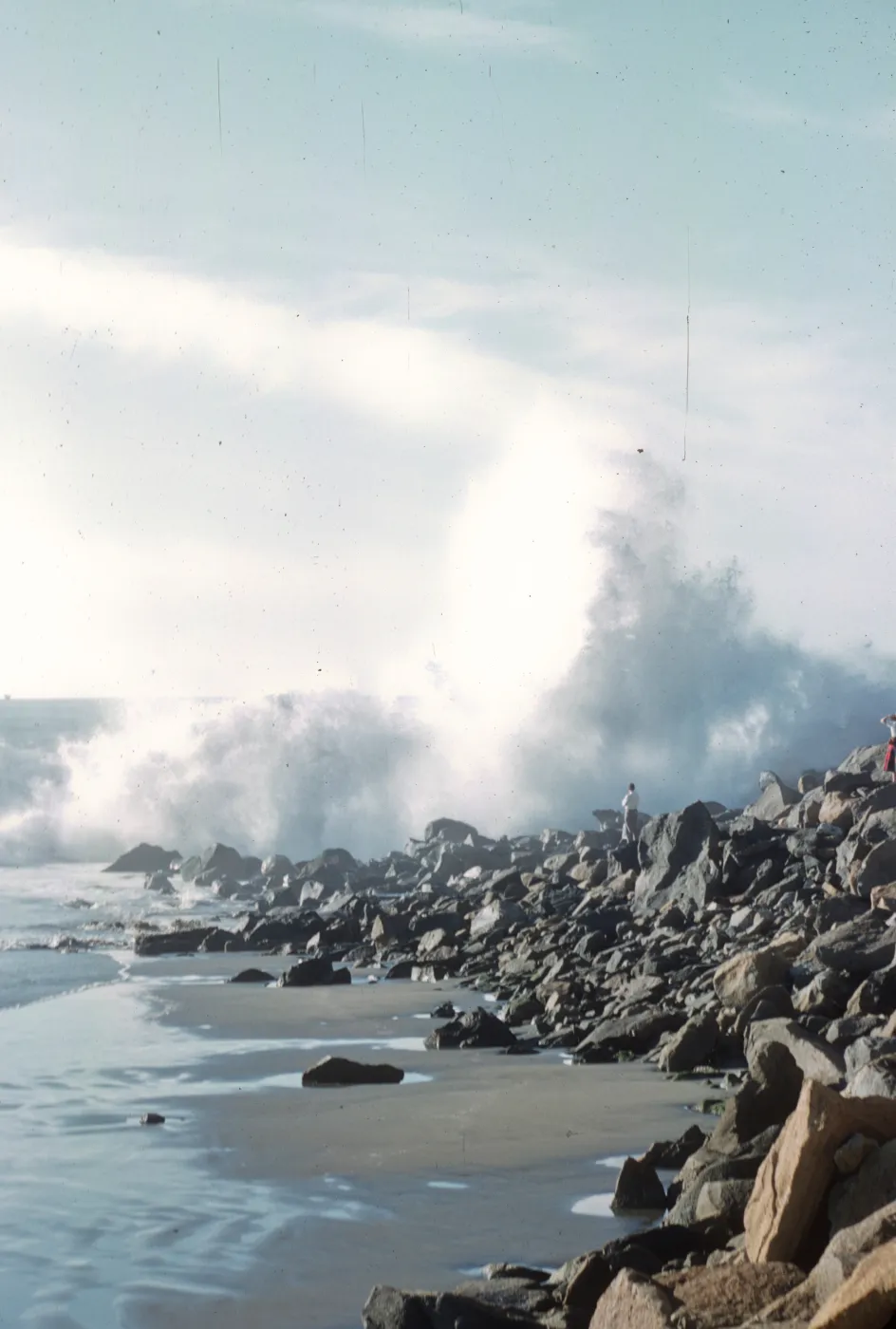 ocean surf at Morro Rock Beach