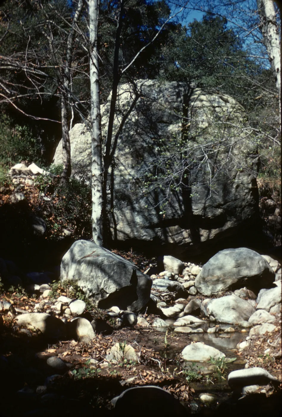 Lassiter Boulder, Mission Creek, SBBG