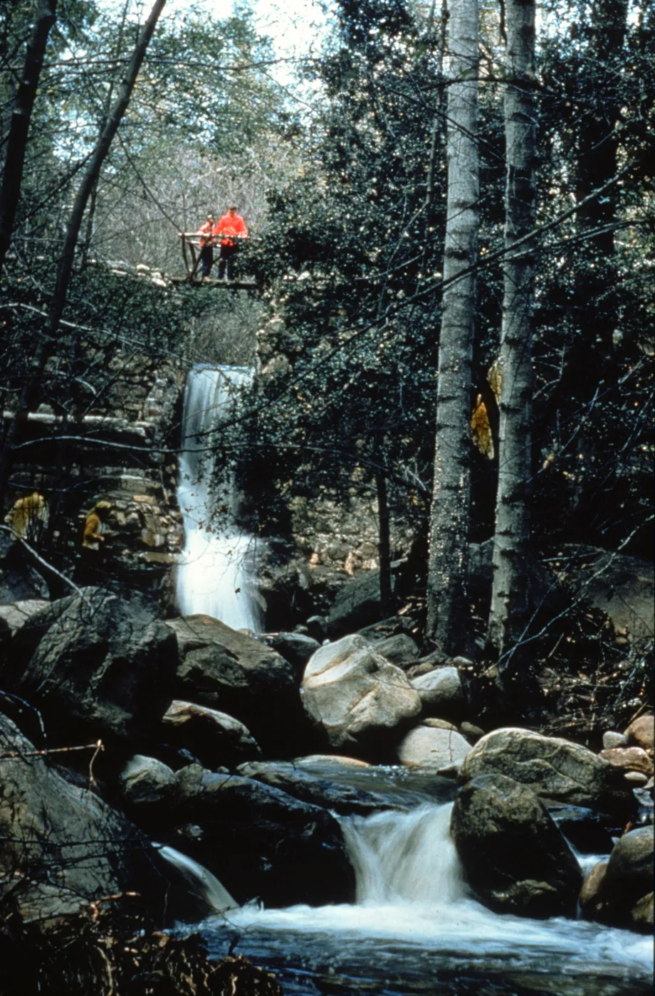 standing on the Mission Dam above Mission Creek