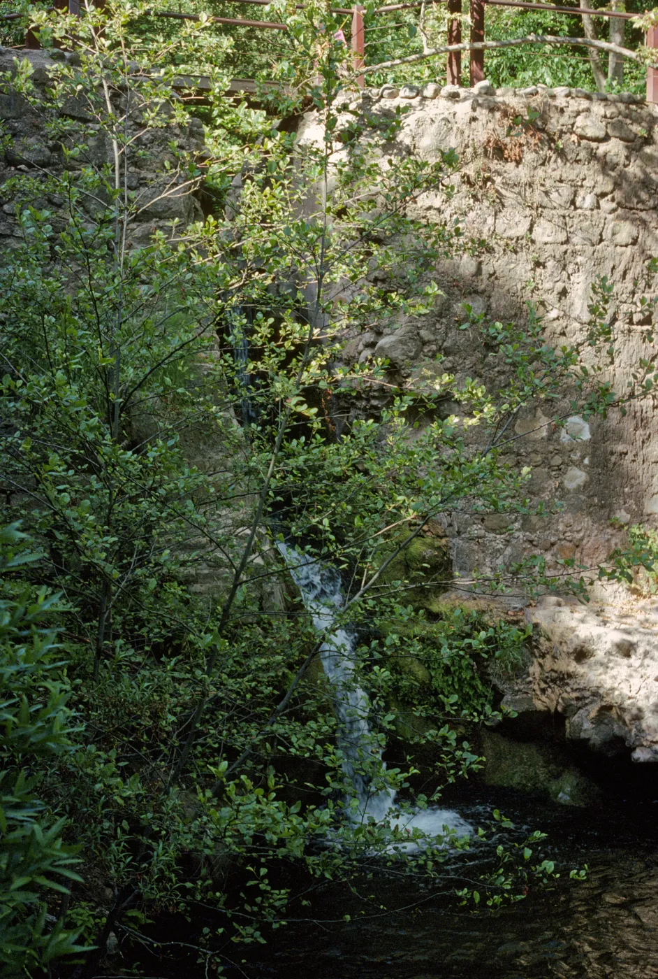 Mission Creek waterfall at the Mission Dam