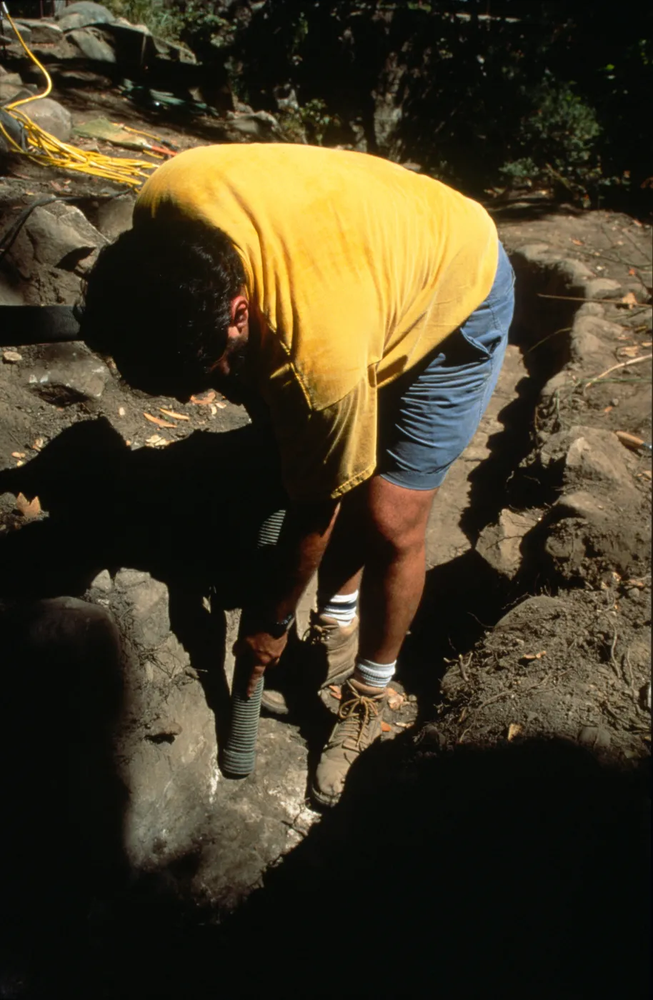old Mission Aqueduct, construction of the redwood flume