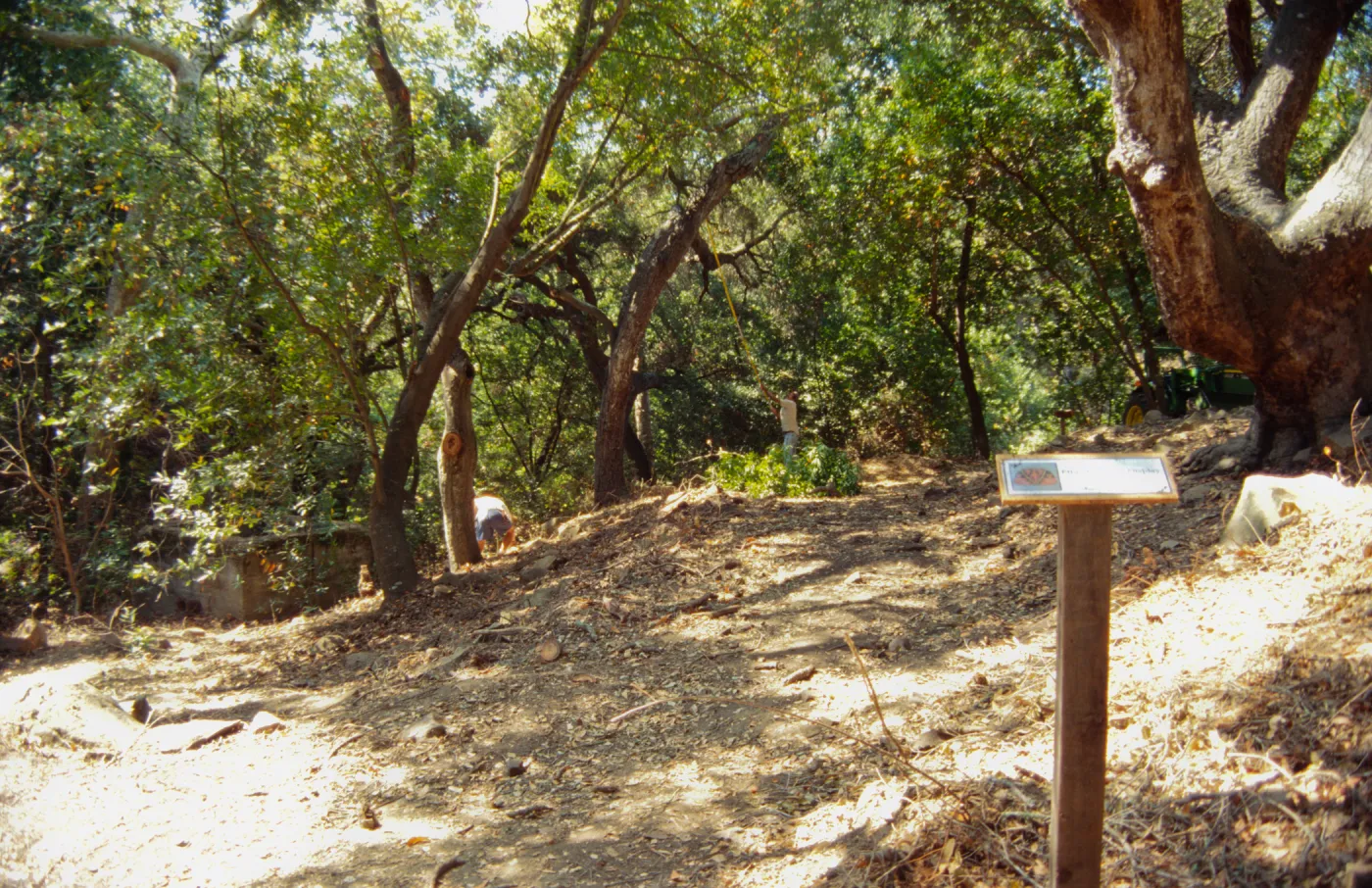 working on the old Mission Aqueduct