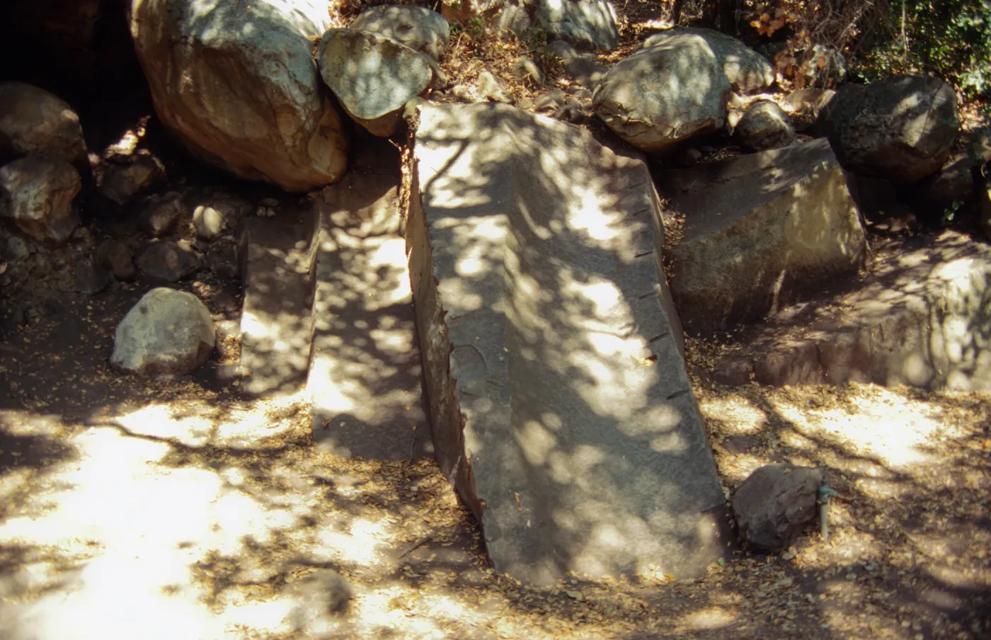 chiseled rock in Mission Canyon