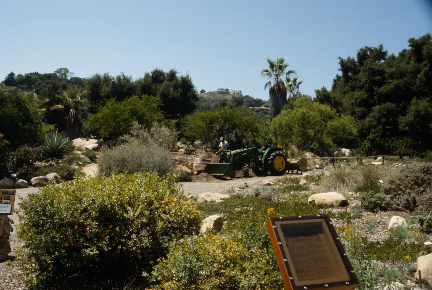 tractor, construction of the Desert Wash, SBBG