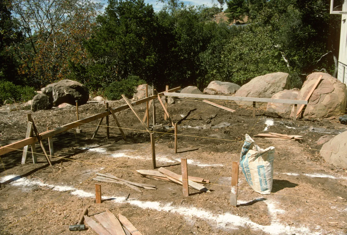SBBG Home Demonstration Garden construction