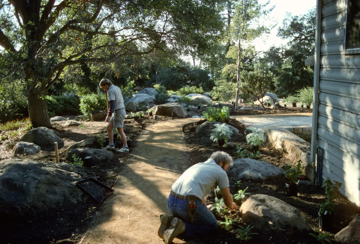 SBBG Home Demonstration Garden construction