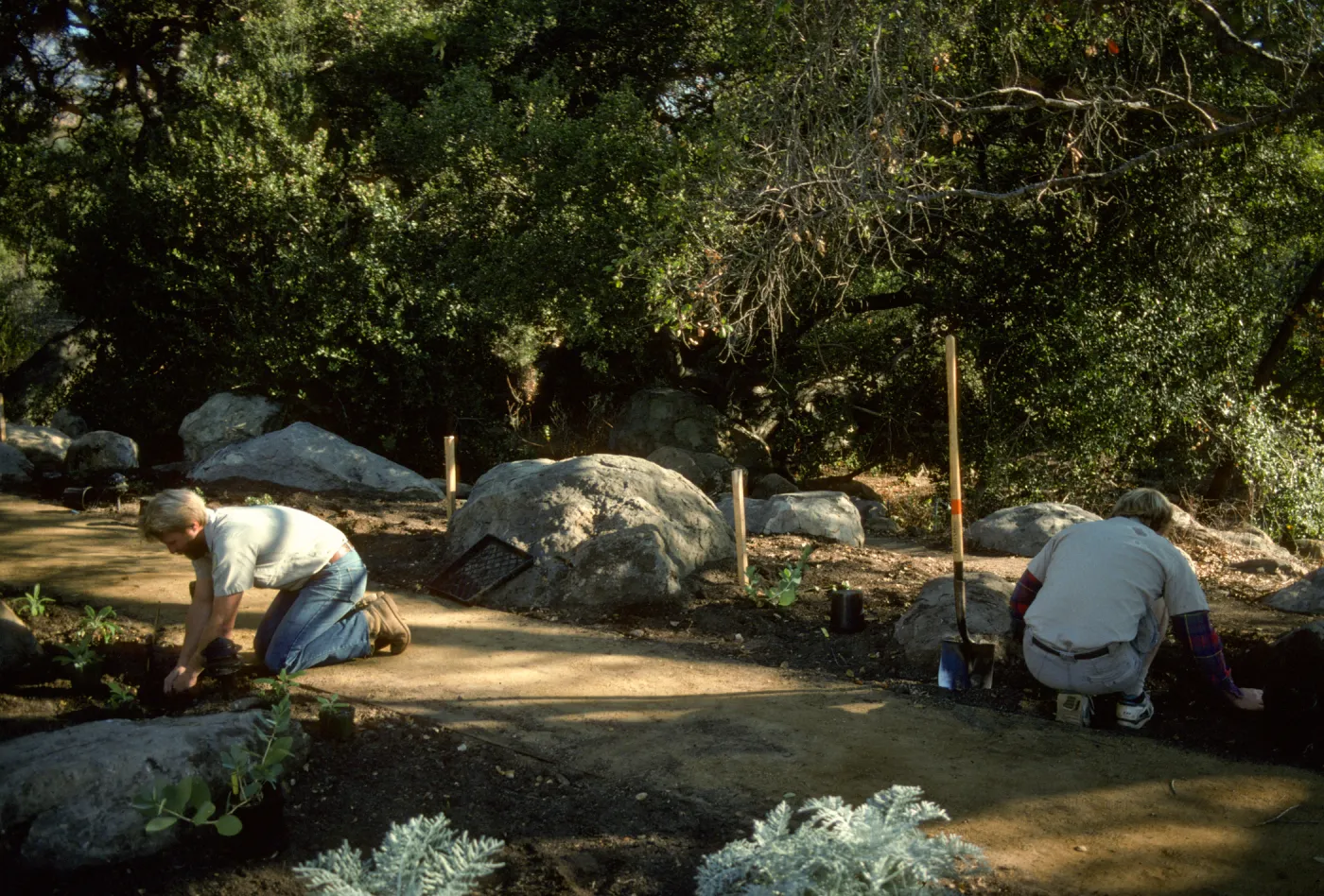 SBBG Home Demonstration Garden construction
