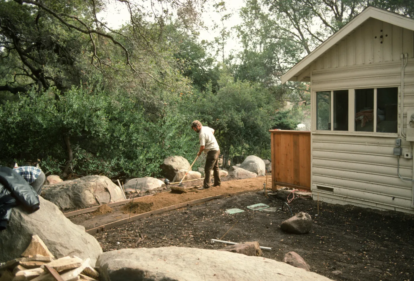 SBBG Home Demonstration Garden construction