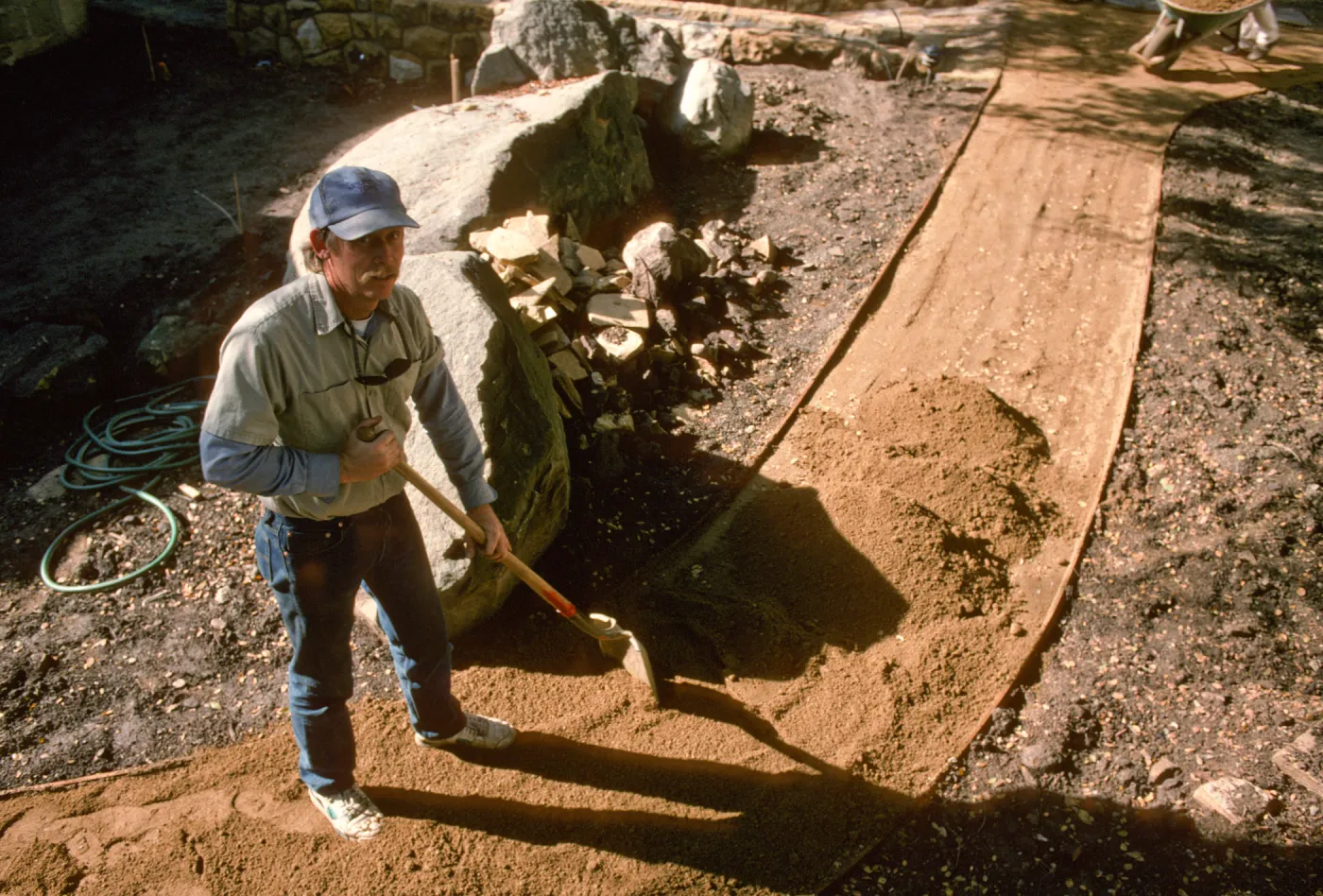 SBBG Home Demonstration Garden construction
